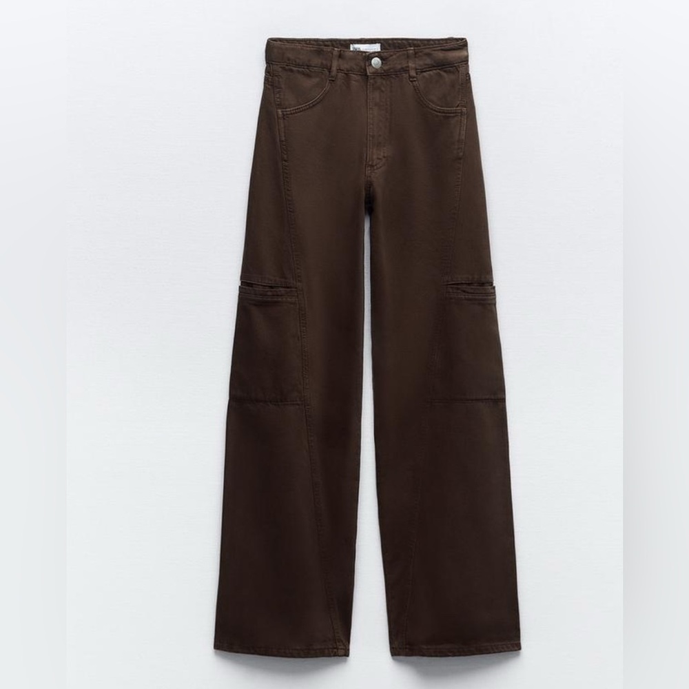 ZARA Mid-rise TRF Cargo Pants